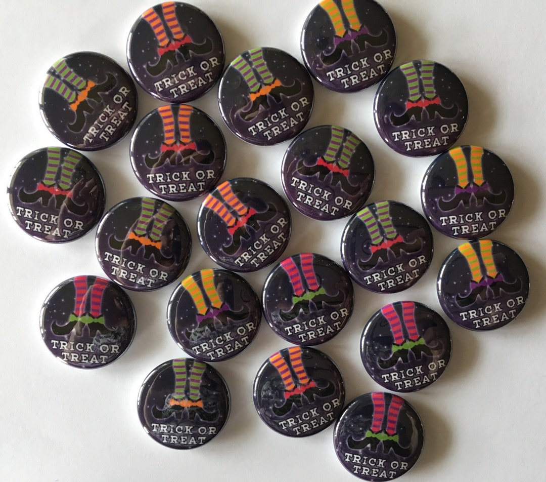 Halloween Party Favor Buttons Set or 20 1 Inch 1.25 Inch or 1.5 Inch ...