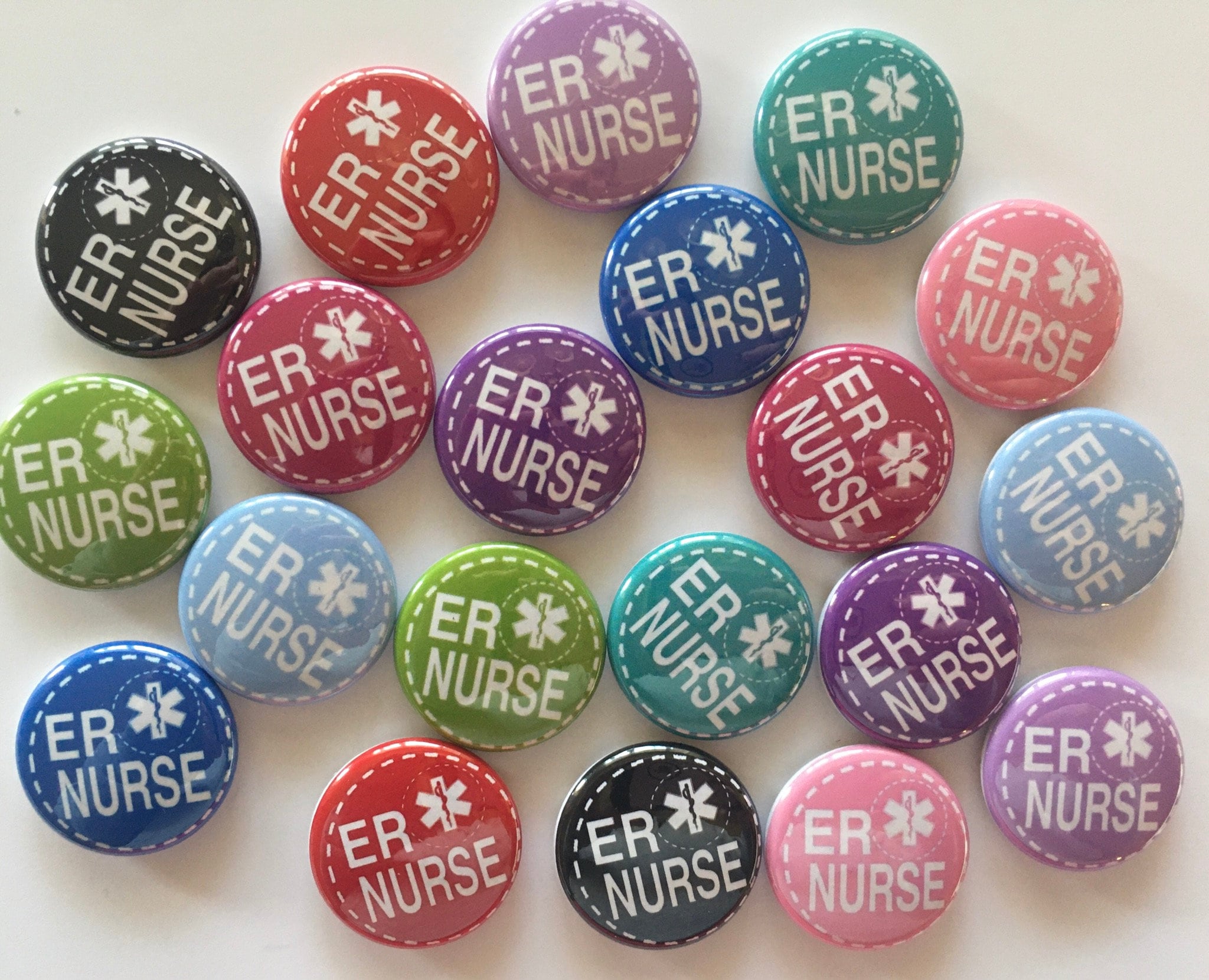 Er Button Emergency ER Nursing and Nurse Theme Set of 20 Buttons. 1