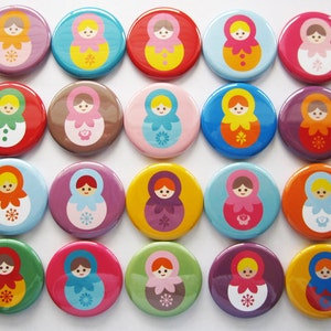 set of 20 1 or 1.25 inch buttons pinback flatback or hollowback image 1