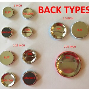 set of 20 1 or 1.25 inch buttons pinback flatback or hollowback image 2