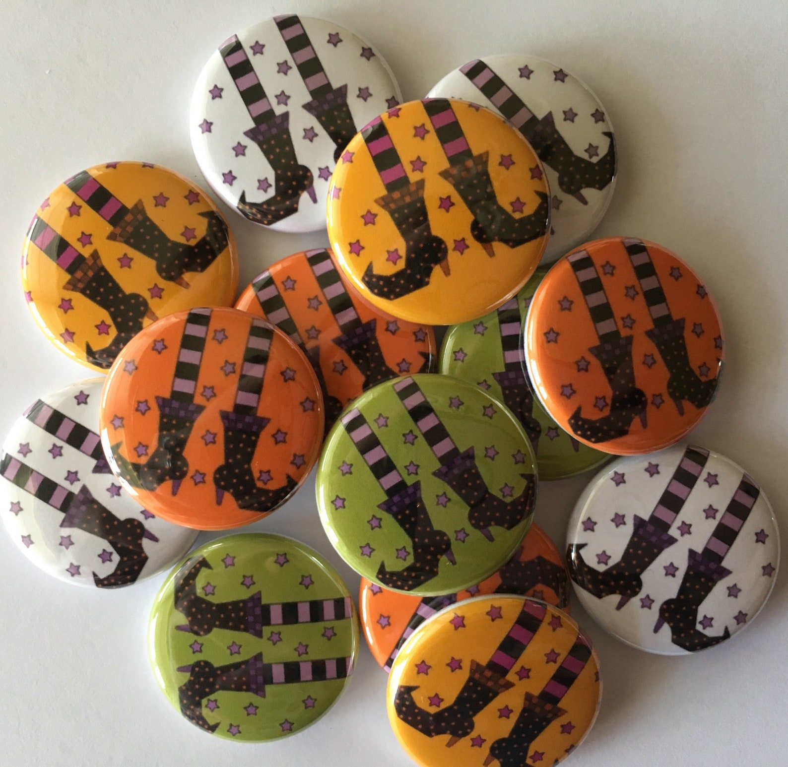 Halloween Party Favor Buttons Set or 20 1 Inch 1.25 Inch or 1.5 Inch ...