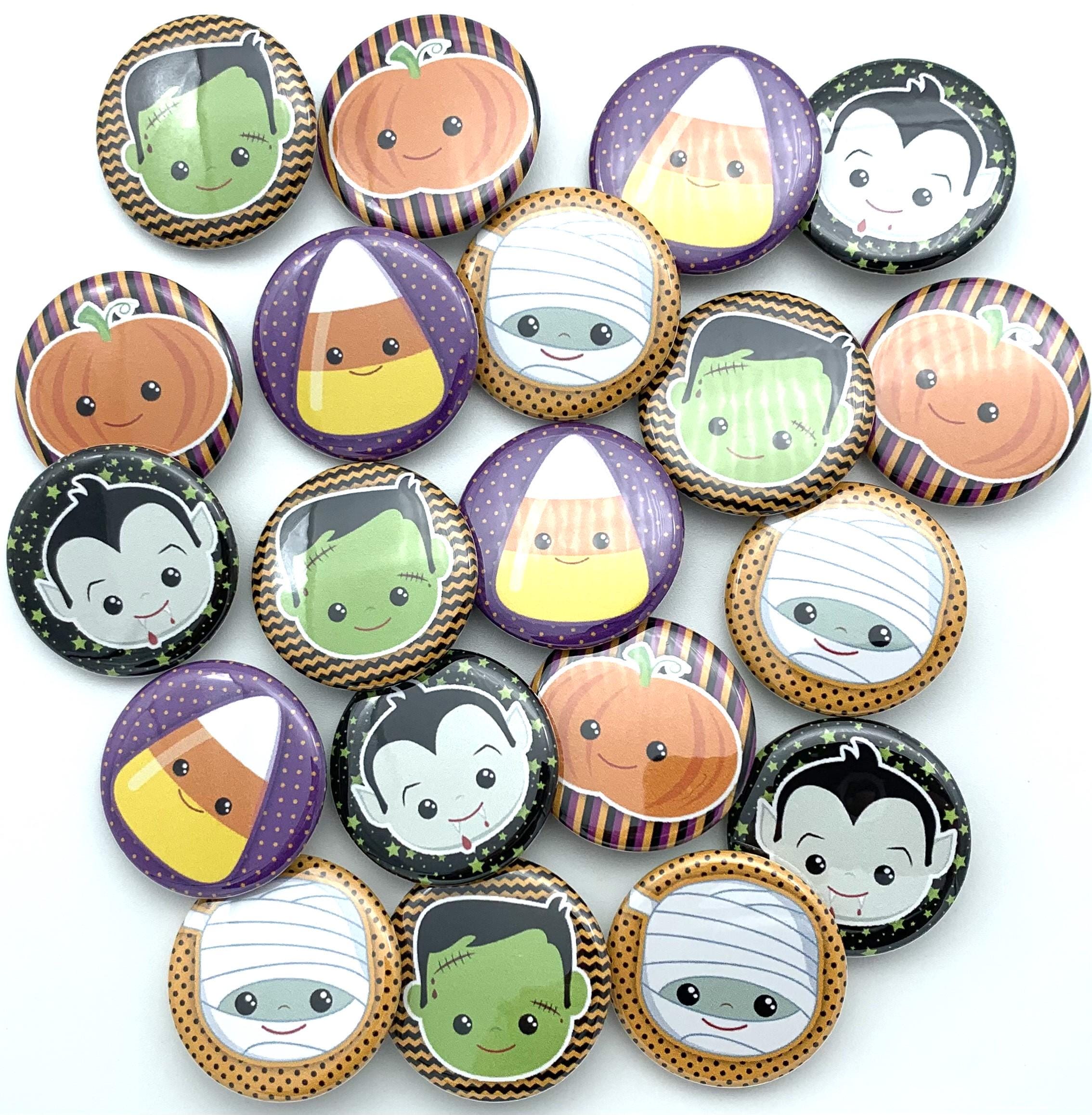 Monster Button Designs Cute Halloween Monster Buttons / Pack of TWENTY / Various Backs and ...