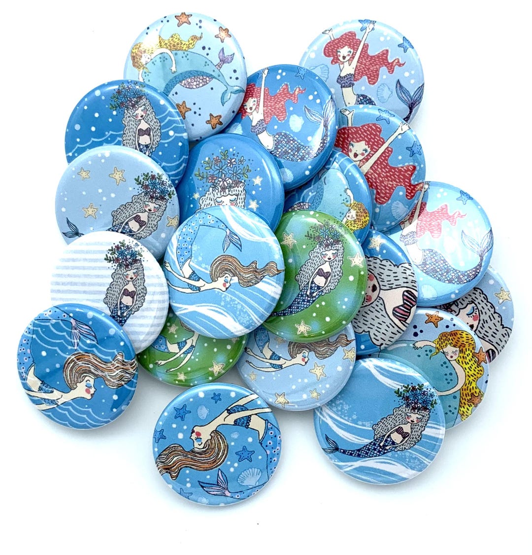 BUTTONS GALORE, INC Pacchetto Bottoni Tema Sirene Mistiche, Misti Con Codolo O Retro Piatto, Per Cucito E DIY