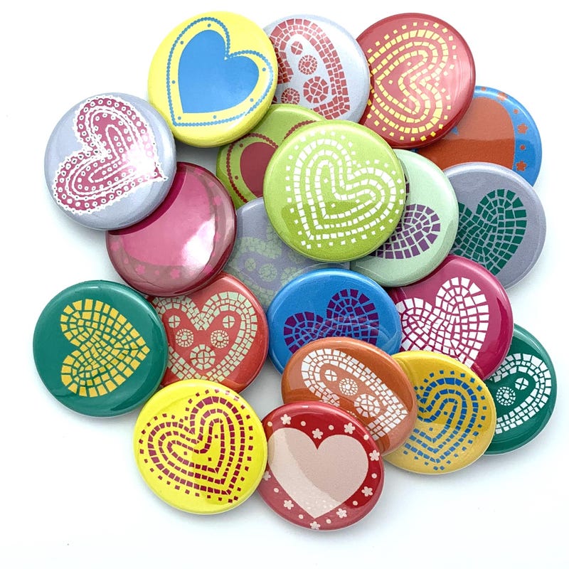 Heart Shaped Buttons - Etsy