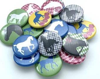 TWENTY Horse buttons / various sizes and backs available /great birthday party favor / equestrian and equine lover gift idea