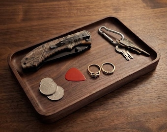 Handmade Hardwood Catch-All Tray: Entryway Organizer