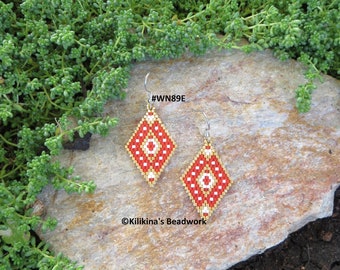 Navajo Rug Beaded Earrings