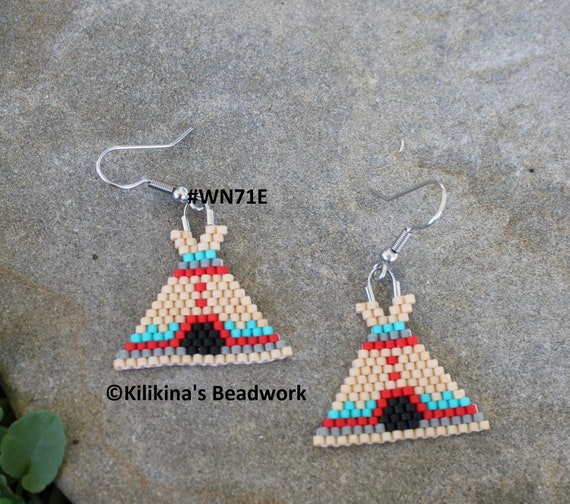 Native american shop style beaded earrings
