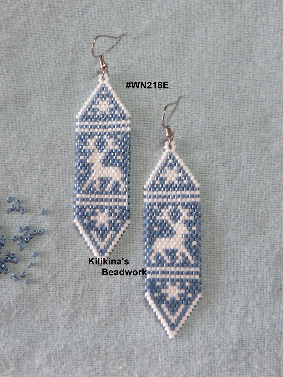 Reindeer Earrings, Beaded Reindeer Earrings, Christmas Reindeer