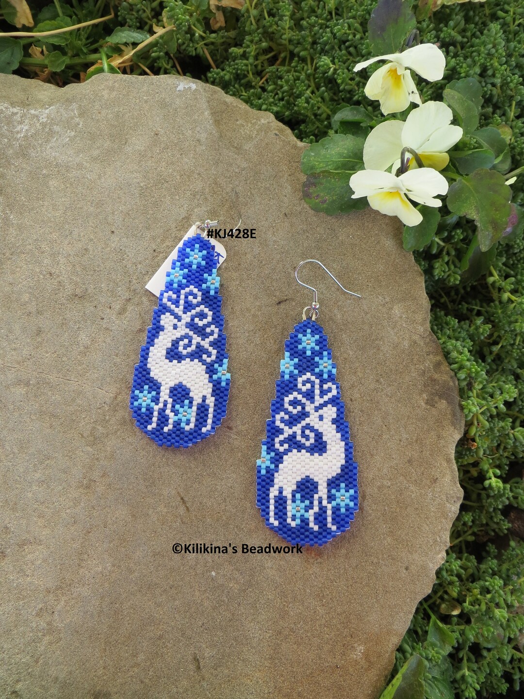 thumbnail image 2 of Celtic Christmas Tree Drop Earrings | Walker Metalsmiths 2 of 10