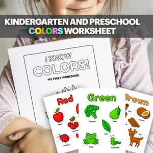 Libro para colorear para preescolar y jardín de infantes / Libro de actividades educativas para educación en el hogar / Guardería / Tamaño A4 - Carta de EE. UU. Imprimible, PDF digital