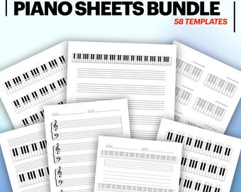 Piano Practice Sheets Bundle: Chords, Keys & Notation (A4 PDF)