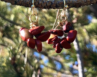 Natural Red Jasper Earrings