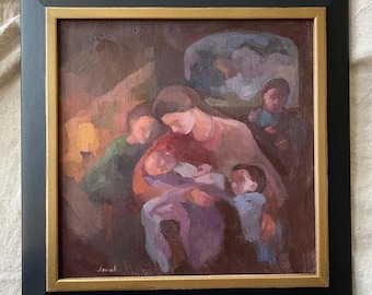 Historias bíblicas, regalo para el Día de la Madre, madre e hijo, arte cristiano enmarcado, regalo católico