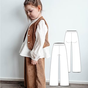 Kate Palazzo Pants for Kids (Digital Sewing Pattern, Sizes 116–152)