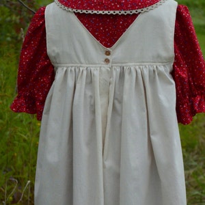 Pioneer Dress with Pinafore and Bonnet Sizes 2-8 image 4