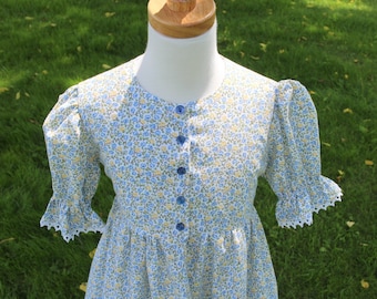 Calico Summer Dress w/ Front Closure Size 2-12