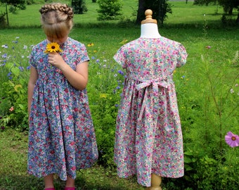 The Days of Puppies and Posies- Calico Dress Sizes 2-10