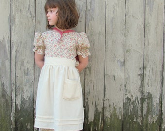 Prairie Outfit- Dress, Apron and Bonnet Sizes 2-12