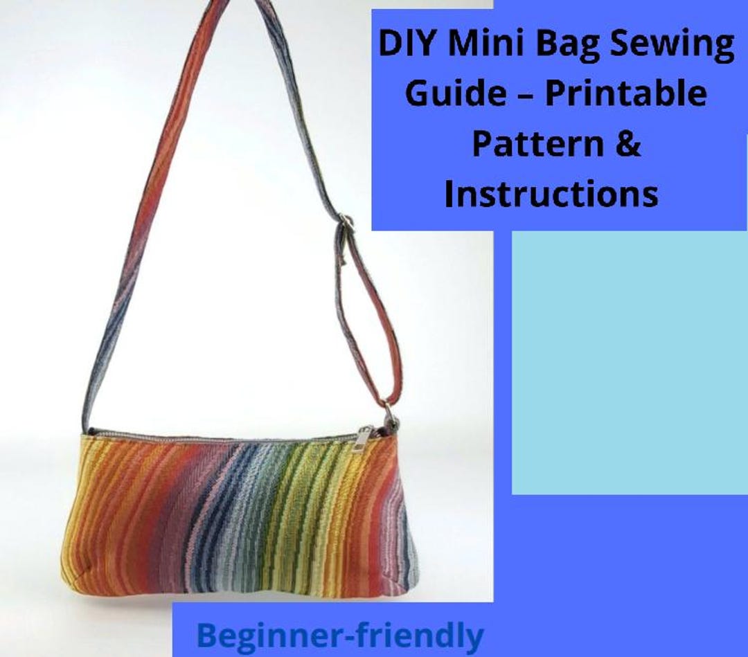 DIY Mini Bag Sewing Pattern Printable - PDF Tutorial for Beginners - Etsy