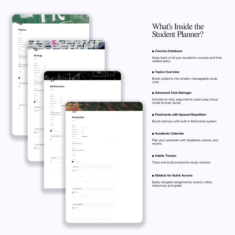 Notion Template Bundle: Student Planner, Language Learning, ADHD ...
