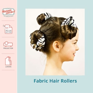 Rolos de cabelo em tecido Padrão de costura em PDF | 3 tamanhos | A0, A4, 8,5x11, Projetor | DOWNLOAD INSTANTÂNEO