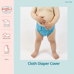 Reusable Diaper Cover PDF Sewing Pattern | One Size Fits All | Projector, A0, A4, 8.5x11 | INSTANT DOWNLOAD