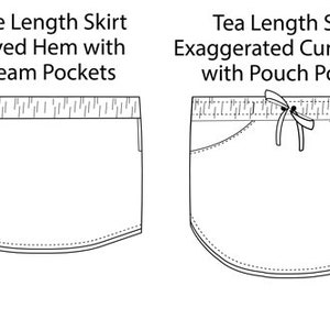 Everyday Skirt PDF Sewing Pattern Women Plus Sizes 14w-40w Projector ...