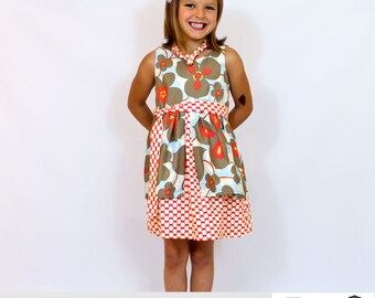 Sadie Woven Dress PDF Sewing Pattern | Projector, A0, A4, 8.5x11  | Girls 4-16 months - INSTANT DOWNLOAD