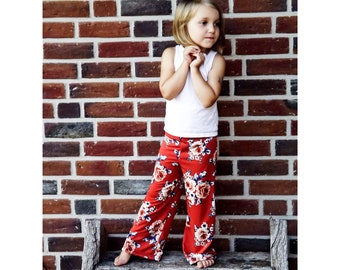 Girls Wide Leg Pants, Capris and Shorts PDF Sewing Pattern | Girl Sizes 2T-20 | Projector, A0, A4, 8.5x11 | INSTANT DOWNLOAD