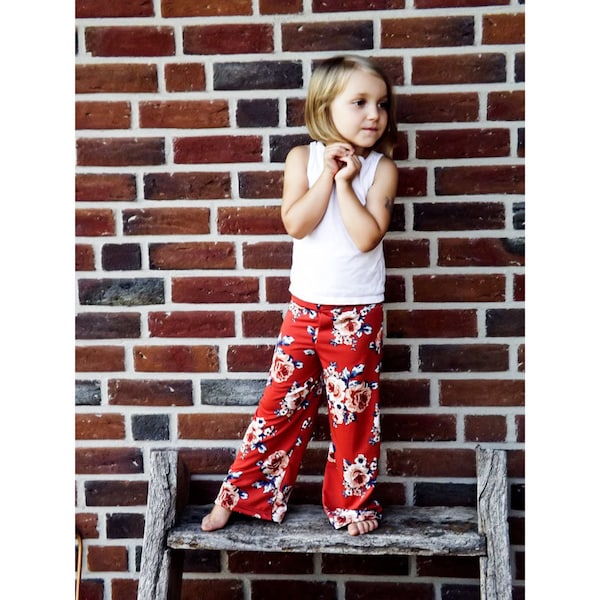 Girls Wide Leg Pants, Capris and Shorts PDF Sewing Pattern | Girl Sizes 2T-20 | Projector, A0, A4, 8.5x11 | INSTANT DOWNLOAD