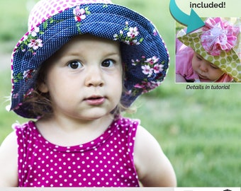 Reversible Liberty Sun Hat PDF Sewing Pattern | Sizes newborn - xxl Adult | 8.5X11, A4, A0, Projector | Bucket Hat Sewing Pattern