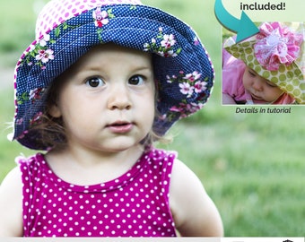 Pony Tail Bucket Hat PDF Sewing Pattern 55cm - Etsy