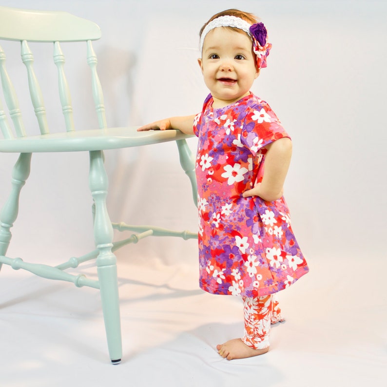 Baby Dress PDF Sewing Pattern - Made with soft knit fabric! - INSTANT DOWNLOAD image 3