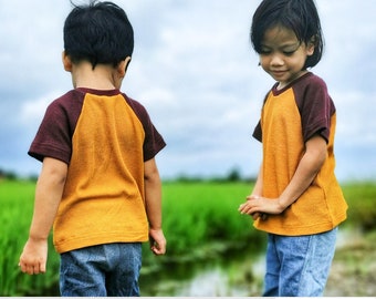 Homerun Raglan Shirt Sewing Pattern | Youth Sizes 2T-16 | Projector, A0, A4, 8.5x11 PDF Sewing Pattern | INSTANT DOWNLOAD