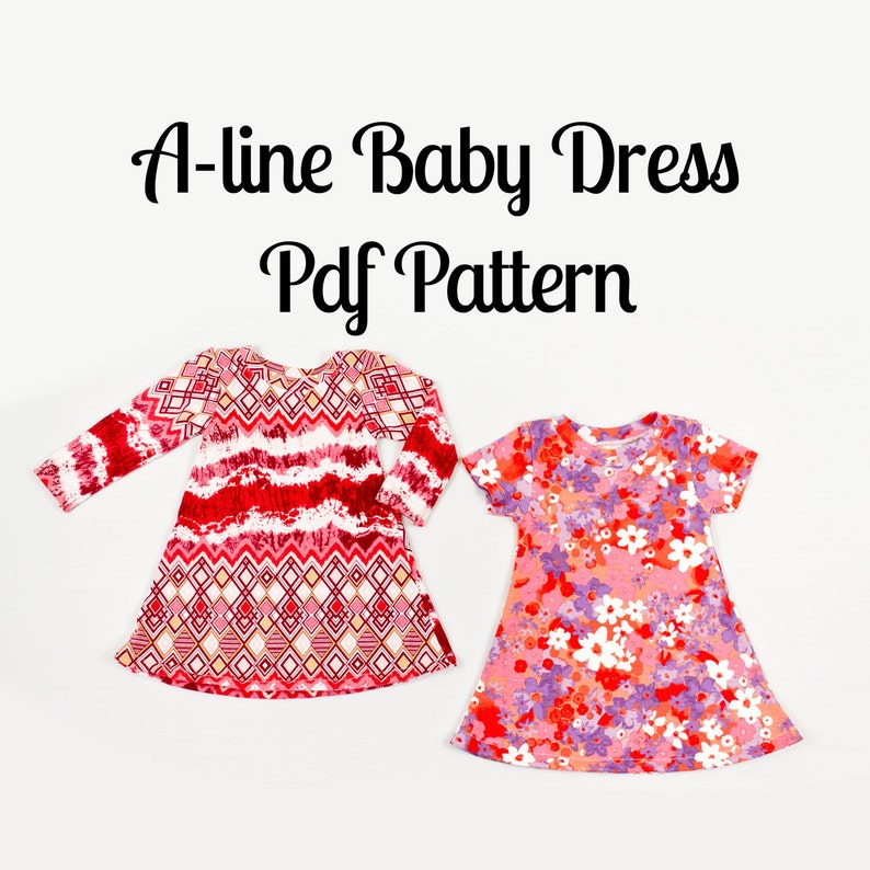 Baby Dress PDF Sewing Pattern - Made with soft knit fabric! - INSTANT DOWNLOAD image 1