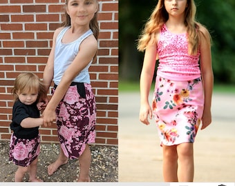 Everyday Skirt PDF Sewing Pattern for Girls Sizes 00-20 | Projector, A0, A4, 8.5x11 | INSTANT DOWNLOAD