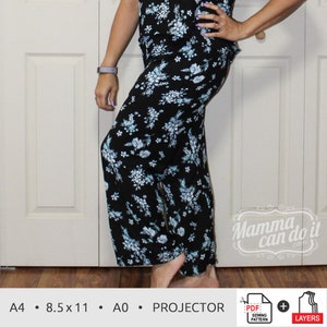 Quick Sew Woven Bottom PDF Sewing Pattern | Unisex Sizes xxs-6xl | Projector, A0, A4, 8.5x11 | INSTANT DOWNLOAD