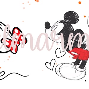 Sublimation, Mickey and Minnie Valentine's Day art pack
