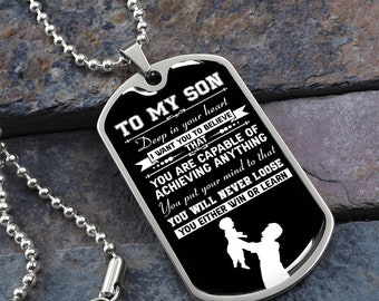 Dad Christmas Gifts For Dad Funny Gifts Dad Necklace Dad Dog Tag Engraved You're The Man Dad The Old Man But Still The Man Necklace