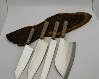Handmade 4-Piece Chef Knife Set – Personalized Kitchen Knife Set