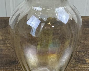 Vintage Handblown Iridescent Glass Vase