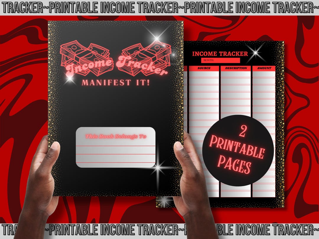 Red Incom Red Income Tracker Printable | Goodnotes Compatible Budget Planner ...