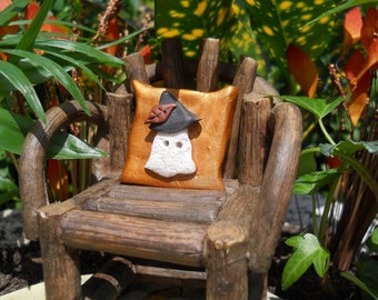 Gnome Ghost Pillow 1" Square (Chair Not Included)