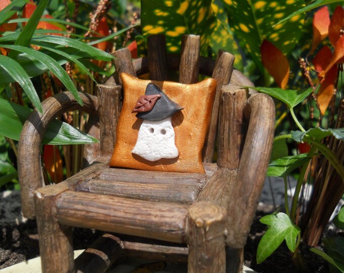 Gnome Ghost Pillow 1" Square (Chair Not Included)