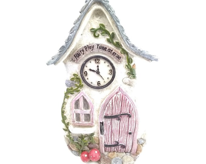 Fairy Clock Tower Door (7.25"h x 4.25"w) Hinged Door for the Fairy Garden