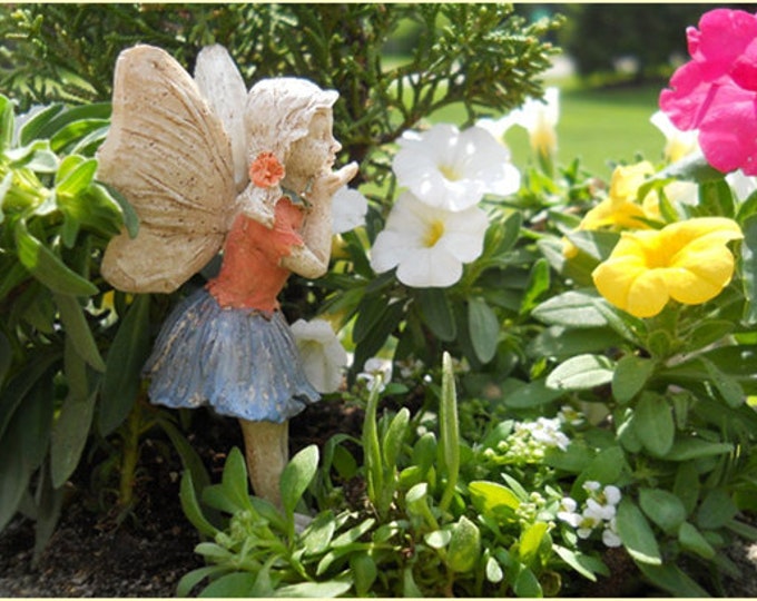 Fairy Nancy Jean 3″ Tall | 2.5″ Metal Pick in her Fairy Garden