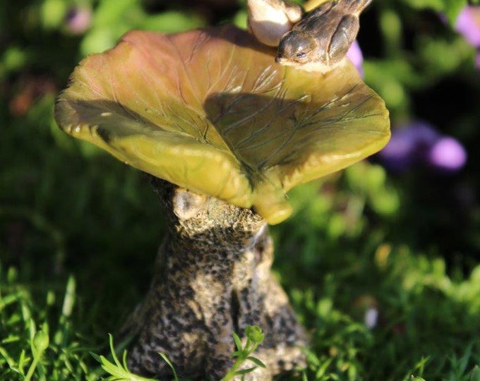 Singing Sparrow Bird Bath 4.5" for the Fairy Garden (On Backorder)