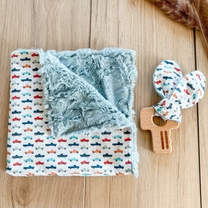 Vintage Truck Lovey and Crinkle Toy, Baby Gift, Baby Blanket, Baby Toy, Crinkle Toy, Embroidered, Baby Gifts, Comforter