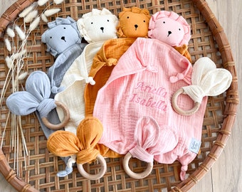 Personalized Lion Lovey & Crinkle Toy, Baby Gift, Safari Nursery, Organic, Toddler Toy, Animal Lovey, Leo, Leo Gift, Baby Hospital Gift